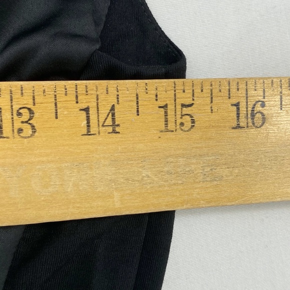 GILI QVC Womens Size 0 Woven Top with Twist Front Detail Noir Black Cap Sleeve - Picture 7 of 8